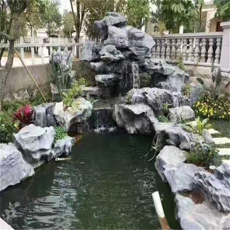彭州庭院假山鱼池图片